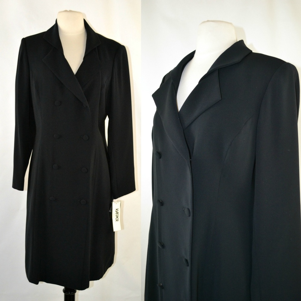 VTG Black Formal Coat by Kasper NOS